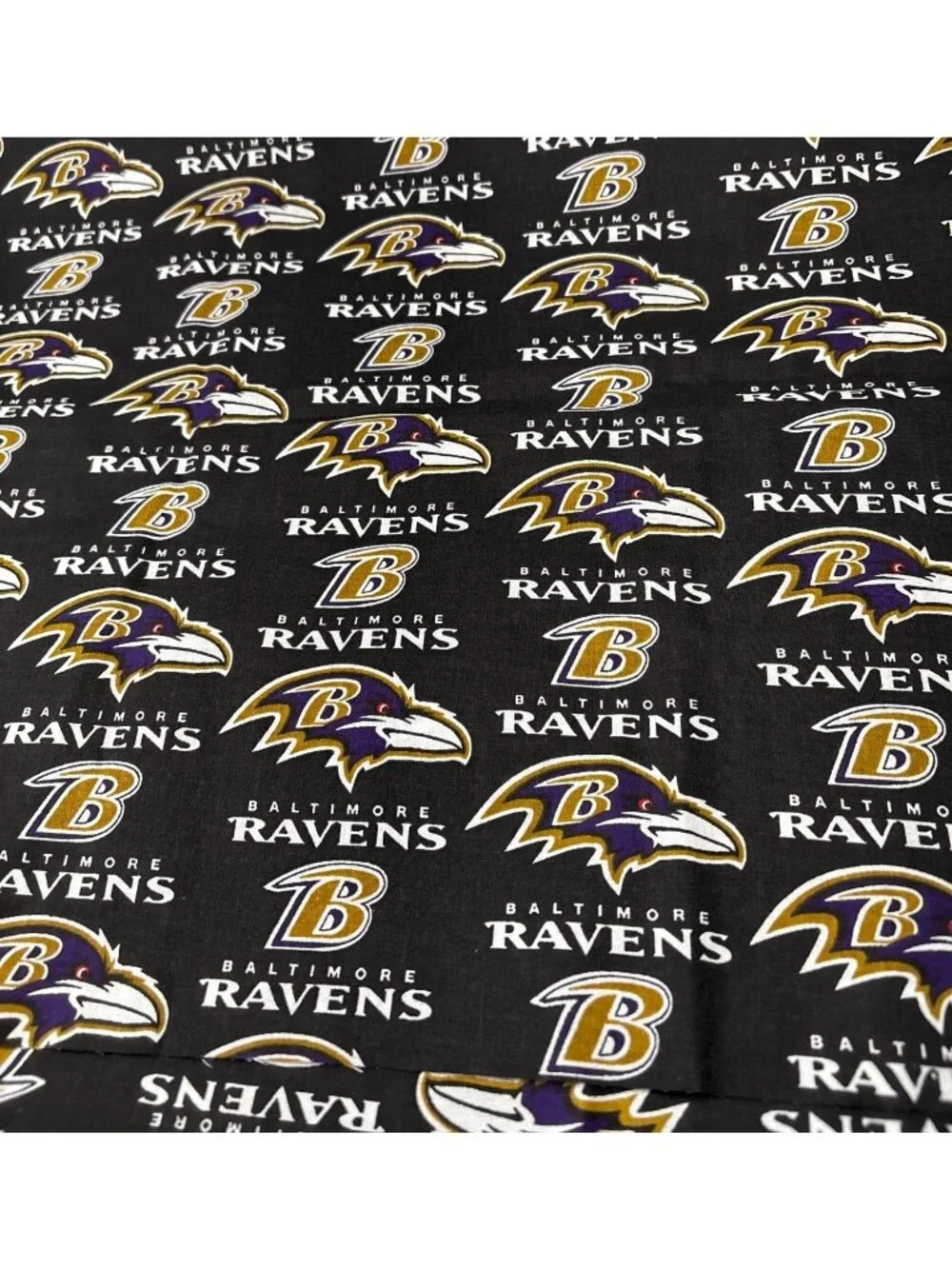 Baltimore Ravens NFL Licensed Cotton Fabric 1/2 yard x 58